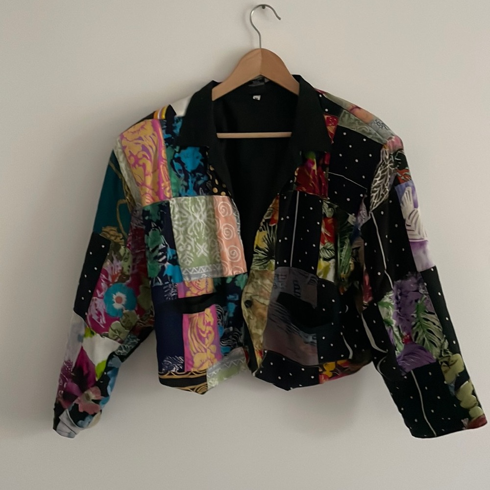 80s patchwork jacket